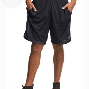2 PAIRS OF CHAMPION TAPED MESH SHORTS, 7"